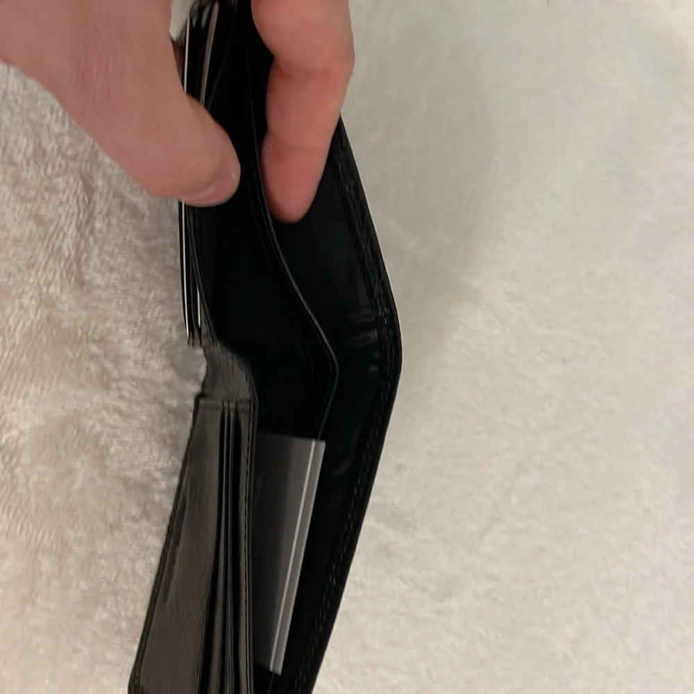 3 for‎ $25! Aurora Black genuine leather compact wallet